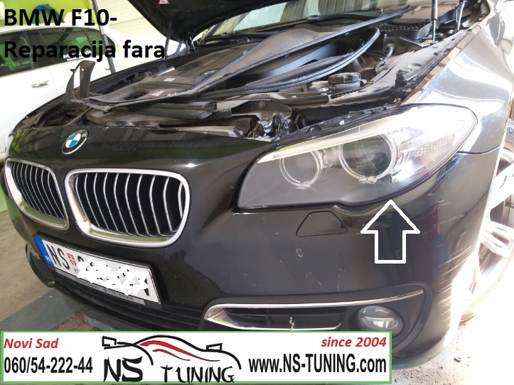 popravka fara mokrih xenon ksenon farova bmw f10 auto servis ns tuning novi sad